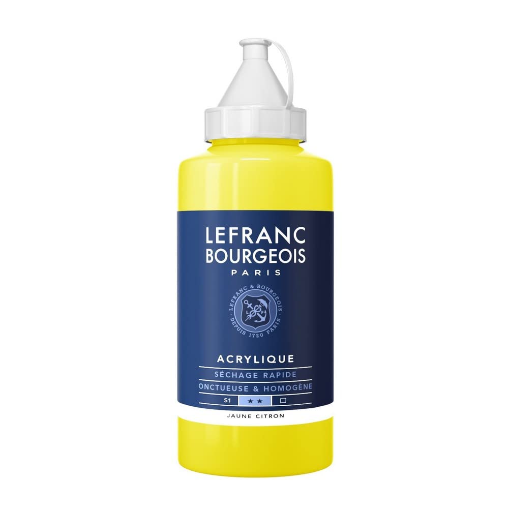 Lefranc Bourgeois, Acrylic Paint, Lemon Yellow, 750 ml (1er Pack)