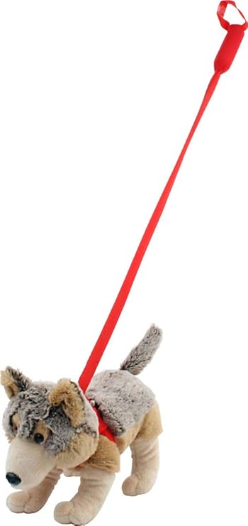 Great value gift present. Childs Adopt Your Own Walk on a Lead Pet. Walk-A-Wolf Soft Toy