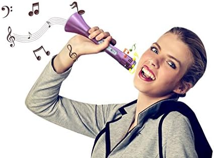 Liibot Rechargeable Handheld Microphone, Portable Wireless Karaoke Mic With Bluetooth Speakers and TF Card Plays Multiple Function KTV Machine for Smartphone, Tablet and PC--Pink
