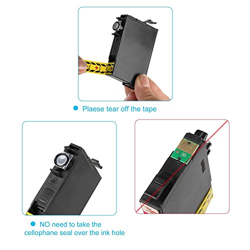 Remanufactured 127 T127XL Ink Cartridges Compaitble For Workforce WF-3520 WF-3530 WF-3540 WF-7010 WF-7510 WF-7520 Printer (4black,2 cyan, 2 magenda,2 yellow)