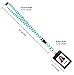 Chevron in Tiffany Blue Print Lanyard with PU Leather ID Badge Holder Wallet with 3 Card Pockets, Safety Breakaway Clip, Note Card. Gift of Carabiner Keychain Flashlight. Lanyard for Cruise or Work