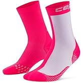 CEP Core Run Half & Half Compression Socks – Mid Cut Lightweight Style for Men & Women with Blister Support