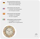 HomeZone 10" Garden Clock & Thermometer - Weather Resistant Quartz view 2