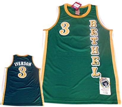 Bethel High School 3 Allen Iverson Green Throwback Jersey Size-XL