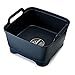 Joseph Joseph 85056 Wash & Drain Wash Basin Dishpan with Draining Plug Carry Handles 12.4-in x 12.2-in x 7.5-in, Grey primary