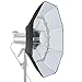 Neewer 27.5 inches/70 centimeters Folding Beauty Dish Octagonal with Center Deflector Disc, Removable Front Diffuser and Bowens Speed Ring for Monolight Studio Flash in Portrait and Event Photography