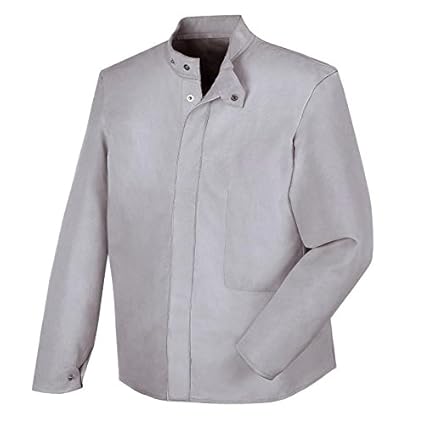 teXXor 4121-52 Schweisserjacke aus Rindvollleder Weiß/grau Größe 52