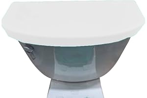 Madeals Velvet Toilet Tank Cover Soft and Absorbent, Comfortable Bathroom Toilet Tank Lid to Fit Different Sizes of Toilet Tank White