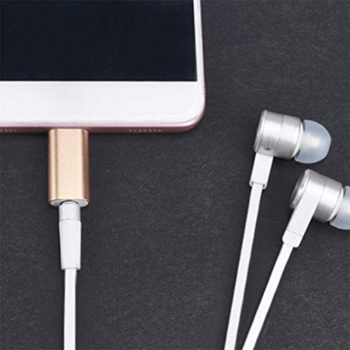 Coersd Data Adapter Type C USB C to 3.5mm Audio Adapter for External Microphone for Osmo Pocket for Type-c (Gold)
