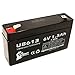 UB613 Sealed Lead Acid Battery (6V, 1.3Ah, 1300mAh, F1 Terminal, AGM, SLA) - Includes Two F1 to F2 Terminal Adapters - Compatible with North Supply 782322, Casil/Chee Yuen Ca613, Ex6v1.2a Djw6-12