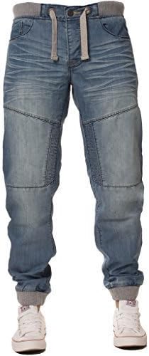 black jean joggers mens