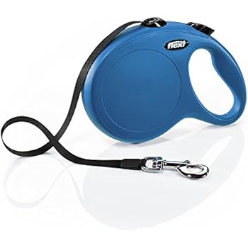 Flexi CL30T8.250.BL New Classic Tape Retractable Leash, Blue, Large/26'