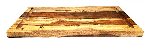 Mountain Woods Brown Large Organic Hardwood Sheesham Cutting Board w/Juice groove | Cheese Board | Chopping board | Charcuterie board | Butcher Block - 22" x11"