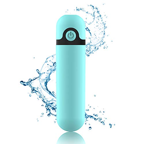 Rechargeable Personal Mini Wand Massager for Women Portable Handheld Cordless Waterproof for Neck Shoulder Back Body Massage Sports Recovery and Muscle Aches (Clear)