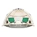 Easthills Outdoors Instant Shader Extended L Easy Up Beach Tent Sun Shelter for 2-4 Person - Extended Zippered Porch Beige