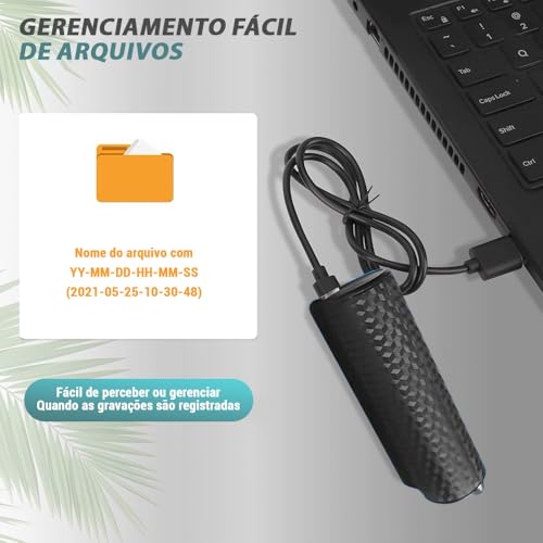 128G, Mini Gravador de Voz, Gravador de Voz, Redução Tripla de Ruído Inteligente, Gravação de 334H