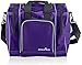 Athletico Bowling Bag for Single Ball - Single Ball Tote Bag With Padded Ball Holder - Fits a Single Pair of Bowling Shoes Up to Mens Size 14 (Purple)