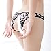 2-Pack Women Sexy Crotchless Open Crotch Panties Lace Floral Underwear With Stretch (L)