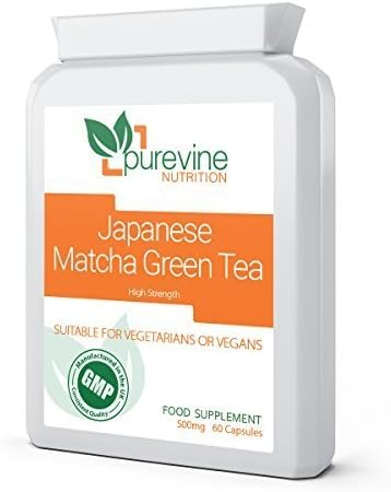 Japanese Matcha Green Tea 500mg 60 Capsules - UK Manufactured GMP Quality Assurance