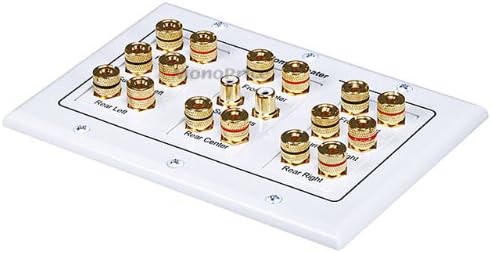 DataComm Electronics 45-0069 7.1 Surround Sound 3-Gang Plate - White (Discontinued by Manufacturer)