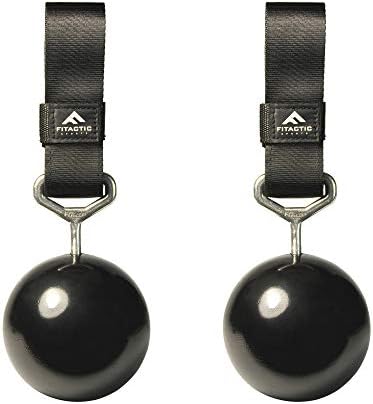 FITactic Rock Climbing Solid Training Cannonball Bomb Pull Up Power Ball Hold Grips for Straps for Finger, Forearm, Biceps, Back Muscles