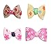 Hair Clips Barrettes Ribbon Bows - 12 pcs of Uniquely Designed For Baby, Toddler, and Young Girls