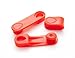 MOS Magnetic Cable Tie 3-Pack, Red, Replacements for use with MOS Organizer