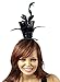 Black Sequins Steampunk Top Hat with Feathers Headband Costume Accessory