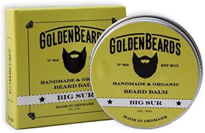 Organic Beard Balm -Big Sur - 60ML - 100% Natural | Jojoba & Argan & Apricot Oil, Patchouli, Lime and Lavender, all our products are 100% Handcrafted & Handmade. Made in Denmark