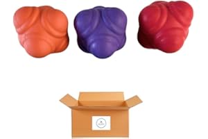 AHSR PRODUCTS Reaction Balls for Kids and Adults, 72mm, Great Balls for Agility and Coordination, Balance Training, Assorted Colors