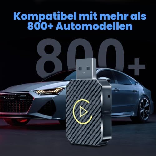 Wireless CarPlay Adapter Auto, Stabiler Schneller Mini Stick Plug & Play, Kompatibel Mit iPhone iOS 10+ für Fahrzeuge Mit CarPlay