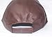 Premium Leather Dark Brown Baseball Hat Cap