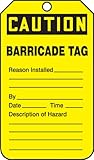 Accuform TAB105CTP Barricade Status Tag, Legend