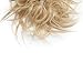 SEGO Tousled Updo Messy Bun Hair Piece Scrunchies Synthetic Wavy Bun Extensions Rubber Band Elastic Scrunchie Chignon Instant Ponytail Hairpiece for Women -Mixed Bleach Blonde