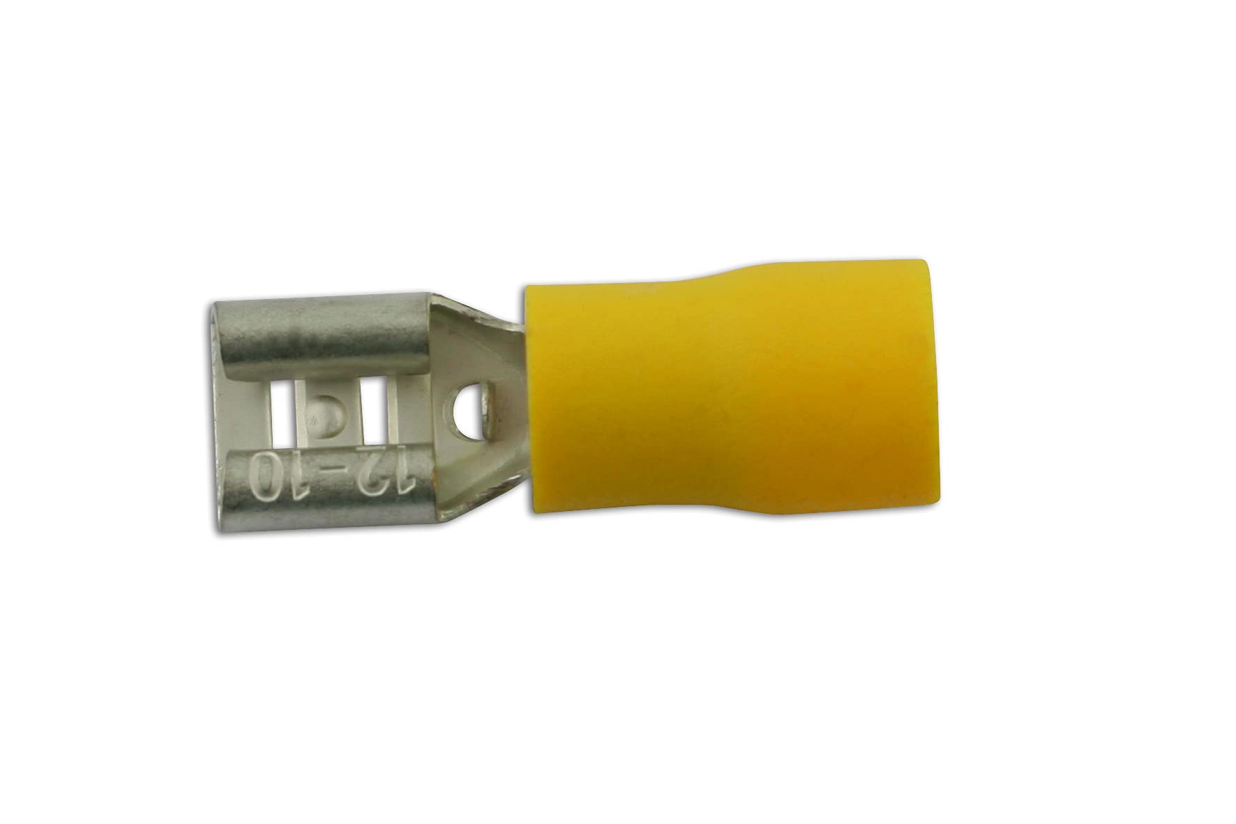 Connect 30210 Yellow Female Push-On Terminal 6.3mm 100pc