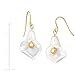 14K Gold Mother-of-Pearl Calla Lily Drop Earrings