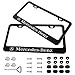 Auto sport 2pcs License Plate Frames with Screw Caps Set Stainless Steel Frame Applicable to US Standard Cars License Plate Fit Benz Accessory