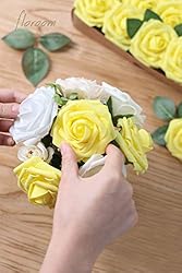 Floroom Artificial Flowers 50pcs Real Looking