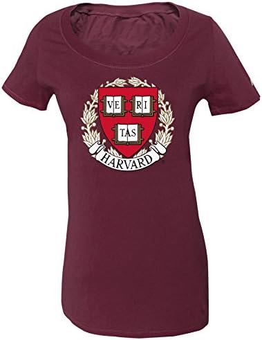 NCAA Harvard Crimson Women's Short Sleeve Spun Scoop Tee, Maroon, Medium