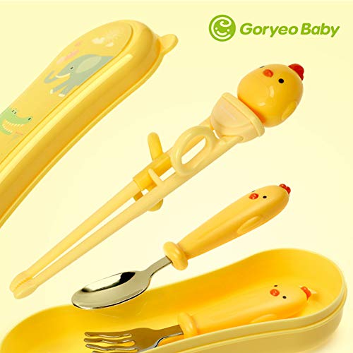 Goryeo Baby Toddler Utensils Stainless Steel Kids Silverware Set with