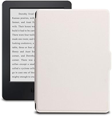NUYEA Case for Kindle E-reader (8th Generation 2016) - Ultra Slim PU Leather Smart Cover With Auto Wake/Sleep Features for Amazon All-New Kindle (6" Display, 8th Gen 2016 Release) (White)