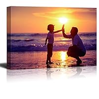 Canvas Wall Art Father's Day Theme Canvas Prints Home Artwork Decoration for Living Room Bedroom - 12x18 inches