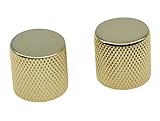 Dopro Set of 2 Gold 18mm Guitar Bass Flat Top Knobs