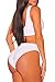 Pink Queen Women's Crop Top Scoop Neck High Waist Bikini Set Swimwear XL White