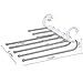 WAOU Massy Pants Hangers Multi-Layer Hanging Pants 5 in 1 Pants Rack Stainless Steel Pants Hangers Folding Storage Rack Space Saver Storage for Trousers Scarf Tie Belt Adjustable(2 Pack)