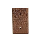 Premier Copper Products SB1 Hand Hammered Copper Switch Plate Cover, Oil Rubbed Bronze