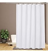 Amazon.com: Extra Wide Shower Curtain 84 x 72, Solid Gray Waffle Weave ...