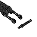 The Friendly Swede Paracord Bracelet with Microcord and D-Shackle - Adjustable Size (Black Small)