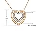 Showfay Love Heart Necklace - Crystal from Swarovski Rose Gold Plated Pendant Necklace for Women Mom Gift (rose)