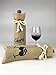 OYAMIHUI Wine Lover Gifts,Cheers and Clinking Glasses Wine Bottle Bag Set,Burlap Wine Bottle Gift Bag (Cheers and Clinking Glasses)